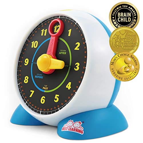 BEST LEARNING Learning Clock - Educational Talking Learn to Tell Time Light-Up Toy with Quiz and Sleep Mode for Toddlers Kids