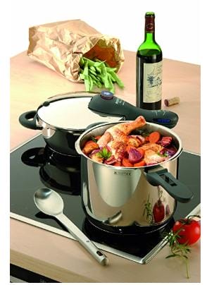 WMF Perfect Plus 6.5L+3L壓力鍋組WMF Perfect Plus 6-1/2-liter and 3-liter Stainless-Steel Pressure Cookers with Interchangeable Locking Lid