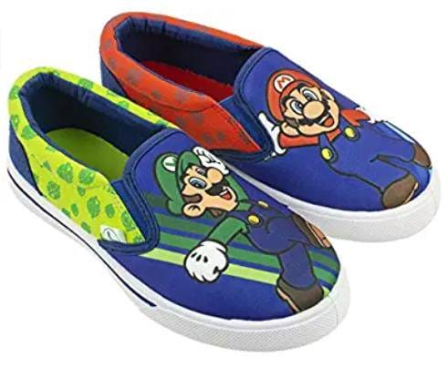 Super Mario Brothers Mario & Luigi Boys Shoes 馬力歐兄弟大童一腳蹬休閒鞋 (尺碼10-3)(腳長約16cm~22cm)